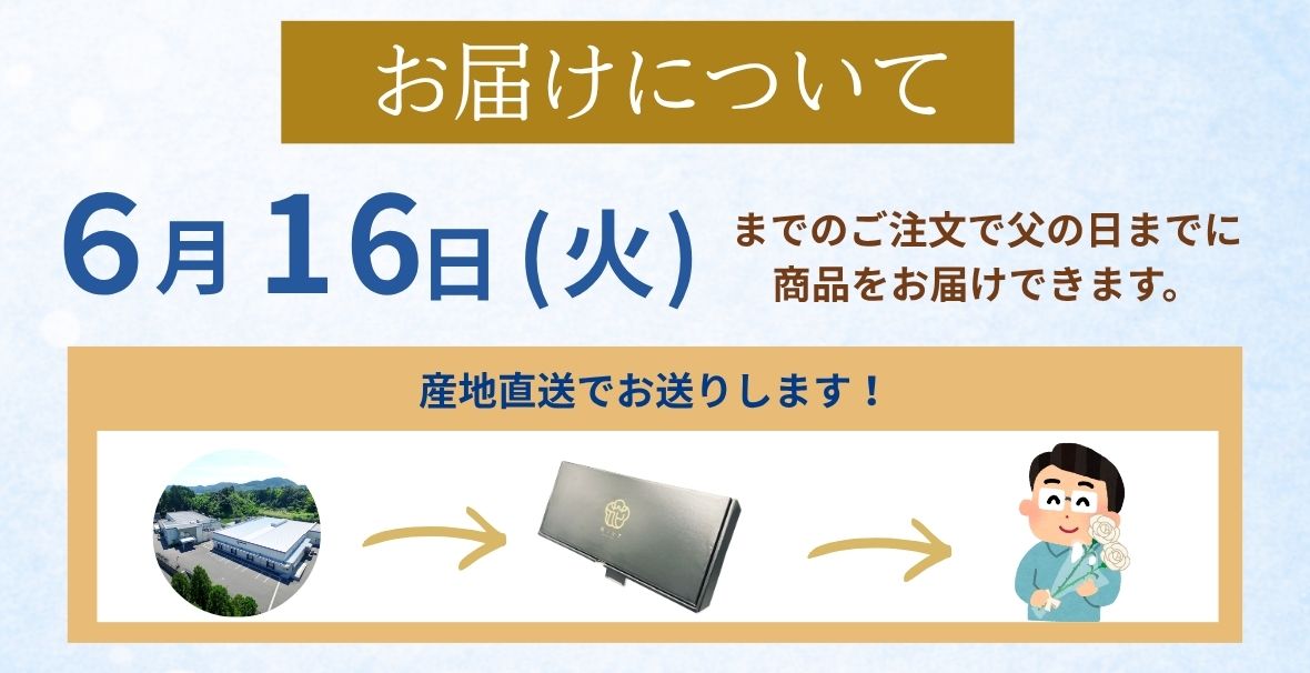 父の日までにお届けするには